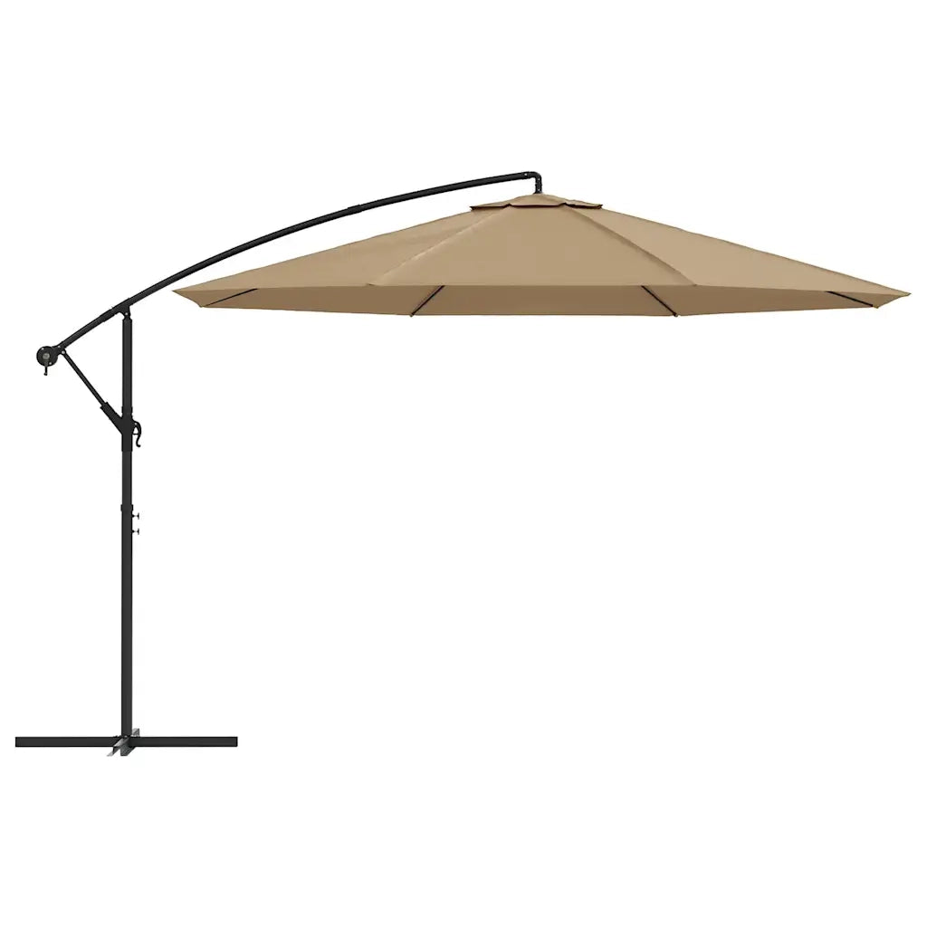 Ombrellone a Sbalzo Palo in Alluminio 350 cm Tortora 44506