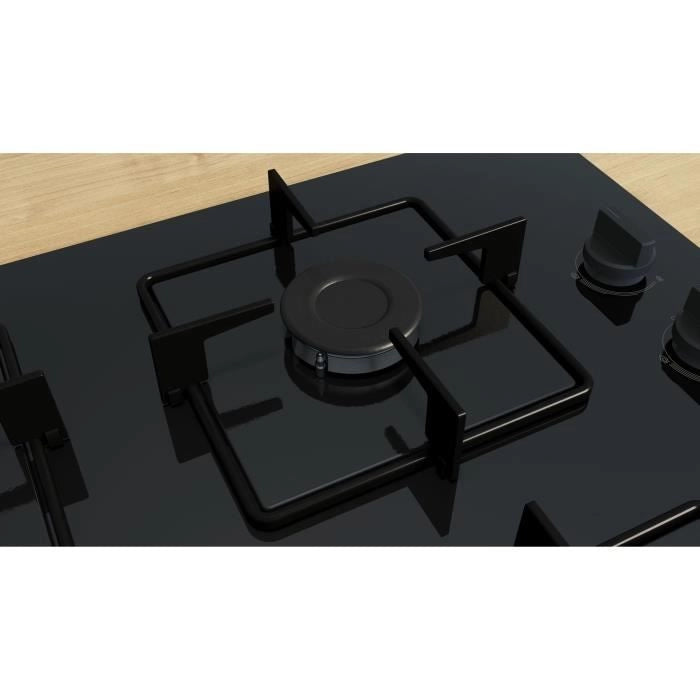Piano cottura a gas - BOSCH Serie 2 - 4 fuochi - 52 x 59 x 5,4 cm - POP6B6K30 - Nero