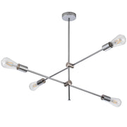 Lampada a sospensione MORA cromata 4xE27 Ø75cm Polux