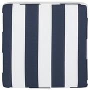 Cuscino di seduta per sedia da giardino Tessuto resistente all'acqua a righe bianche e blu navy