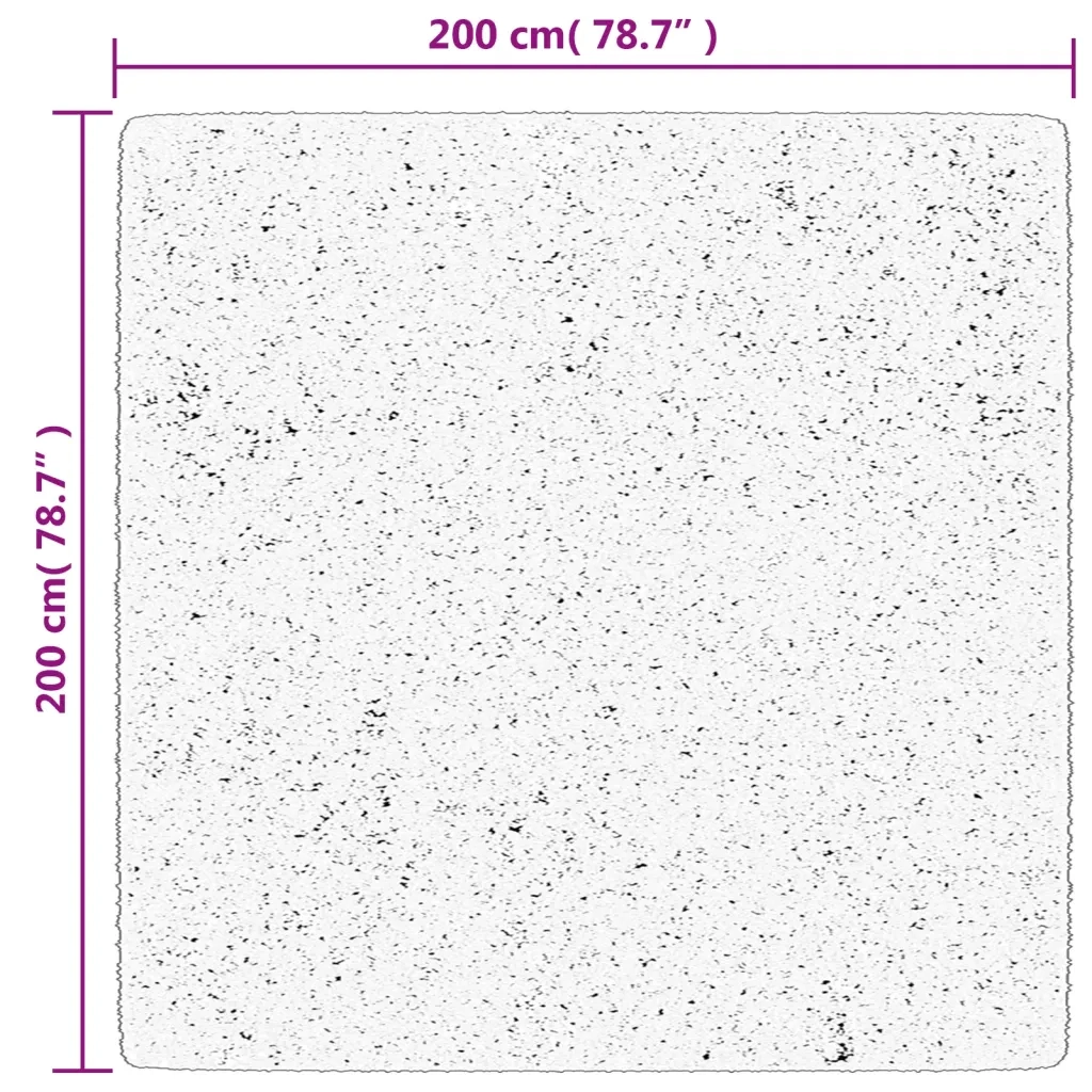 vidaXL Tappeto OVIEDO a Pelo Corto Antracite 200x200 cm