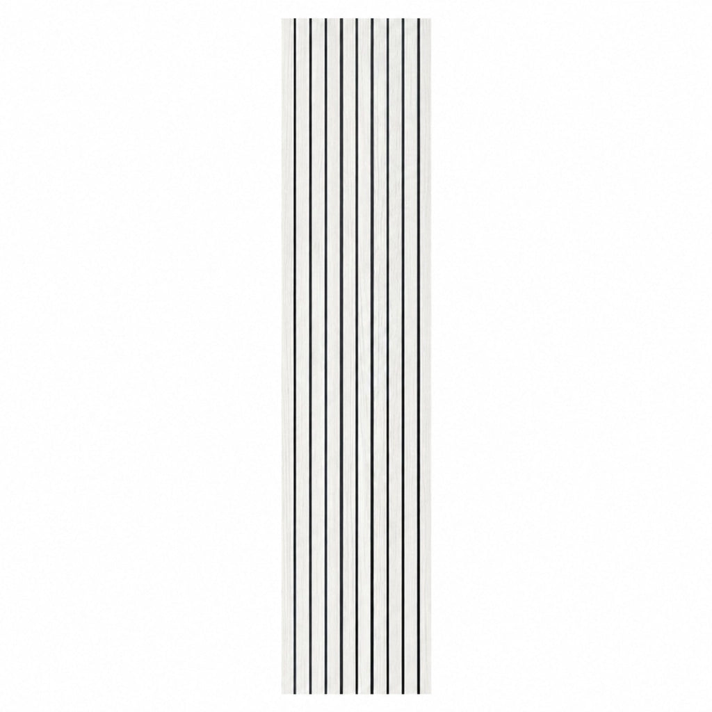 Set 10 Pezzi Pannello Decorativo a Listelli Doghe 120x30 cm in PVC Bianco