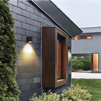 applique per da esterno interno parete a led lampada giardino muro faretto ip65 nero