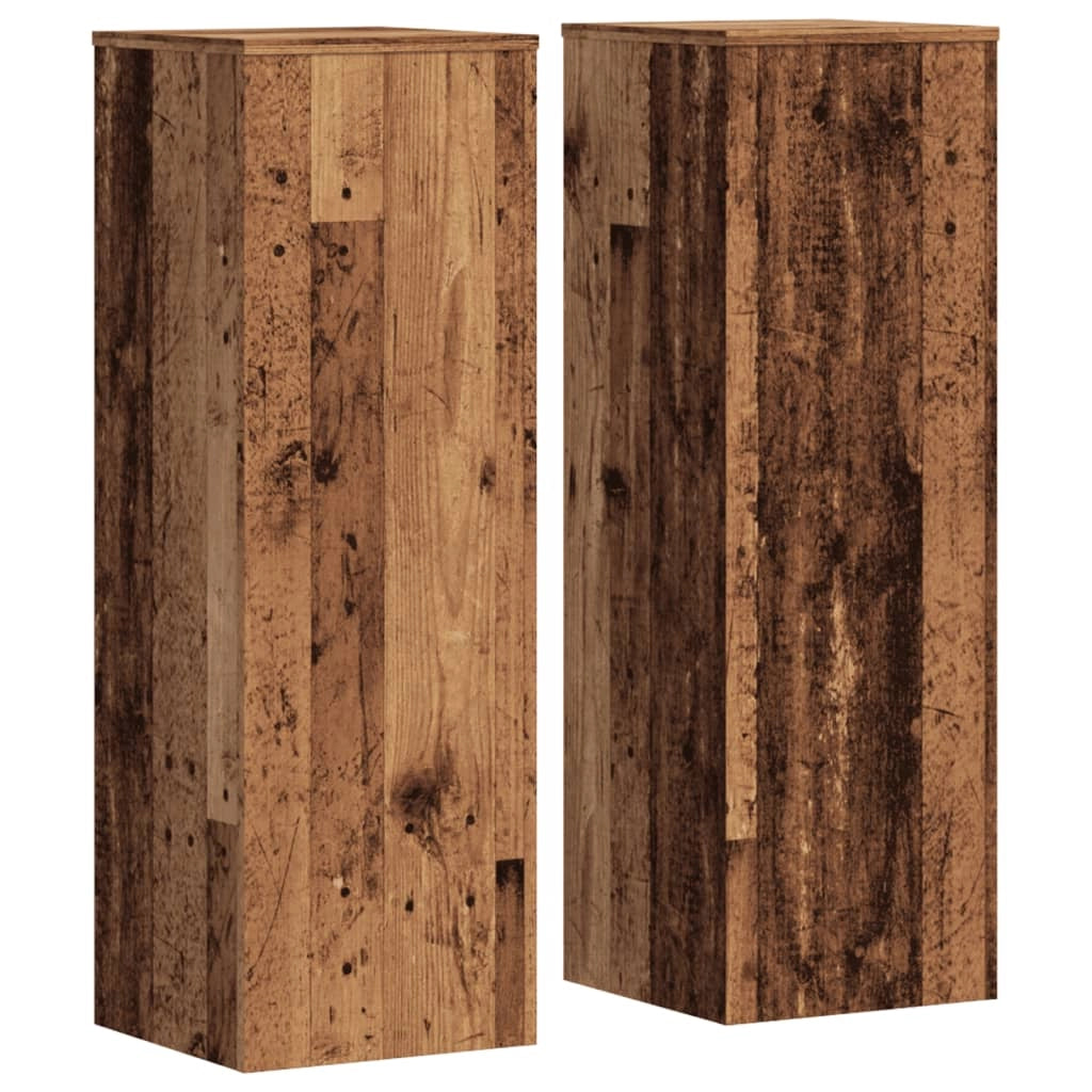 Portavasi mobili per fiori set da 2 legno di recupero legno ingegnerizzato marrone 02_0045371