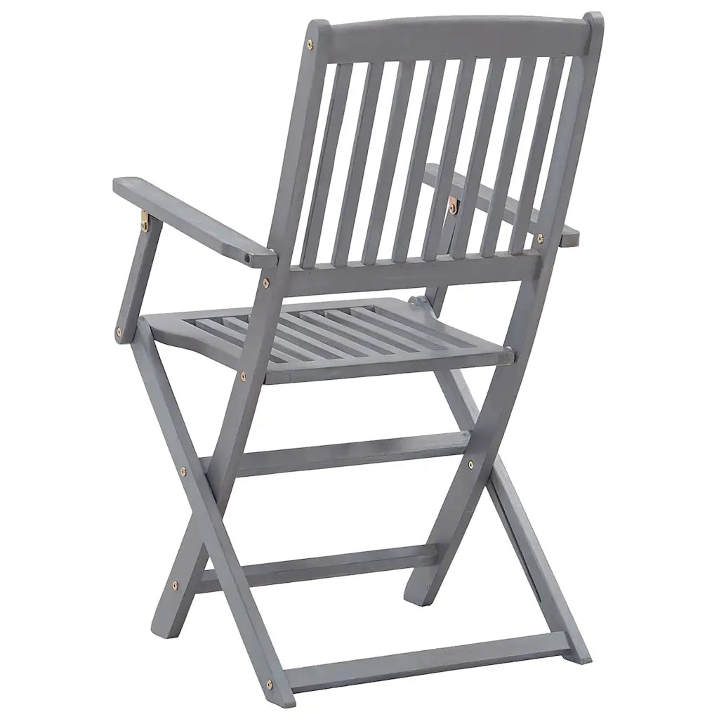 Sedie da Giardino Pieghevoli 8 pz in Legno Massello di Acacia 3078261