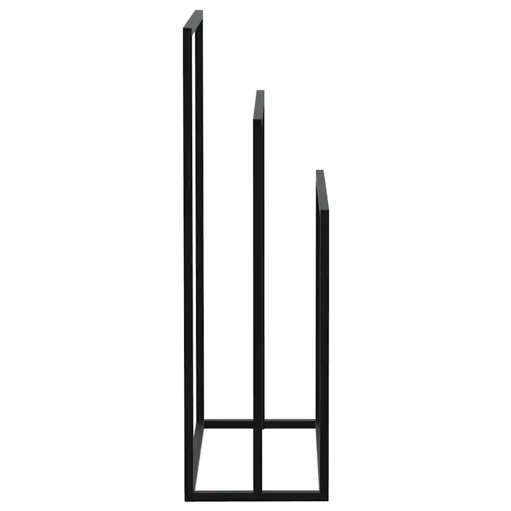 Portasciugamani da Pavimento Nero 48x24x79cm in Ferro 343090
