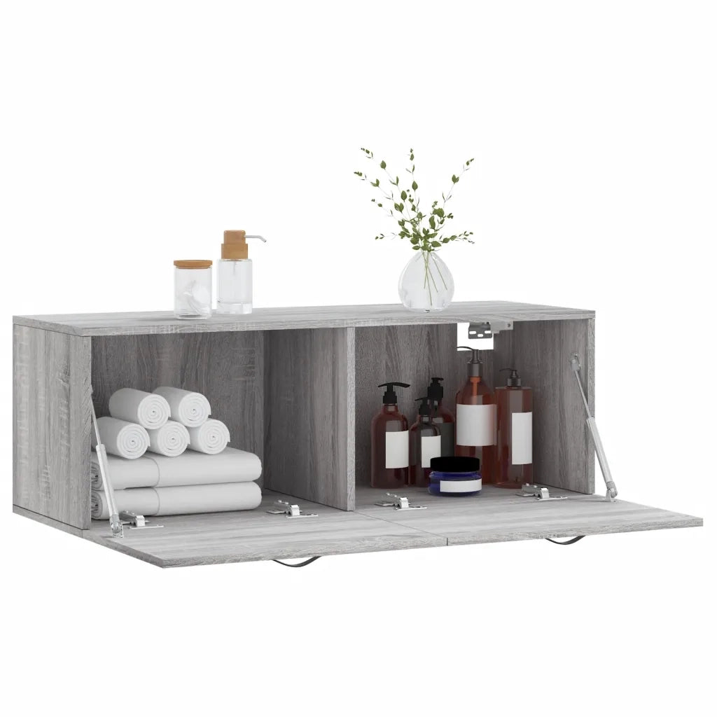 Mobile a Parete Grigio Sonoma 100x36,5x35 cm Legno Multistrato 830130
