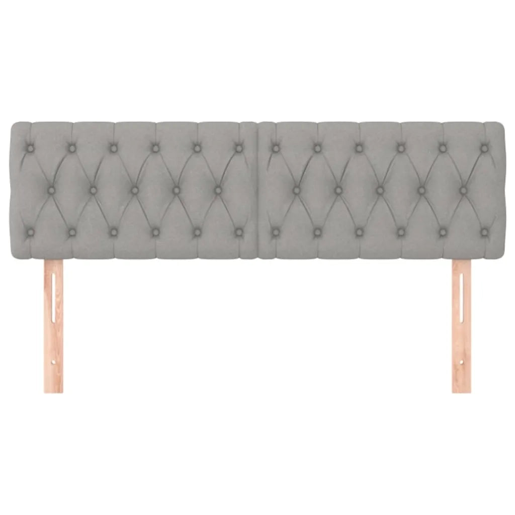 Testiera | Testata Grigio Chiaro 144x7x78/88 cm in Tessuto