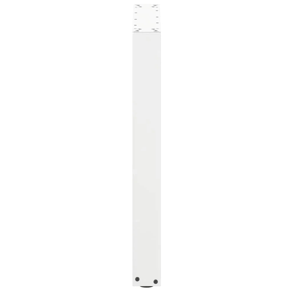 Set di 2 gambe per tavolo da pranzo a forma di U 60 x 73 cm con piedini regolabili design moderno acciaio bianco 02_0057421