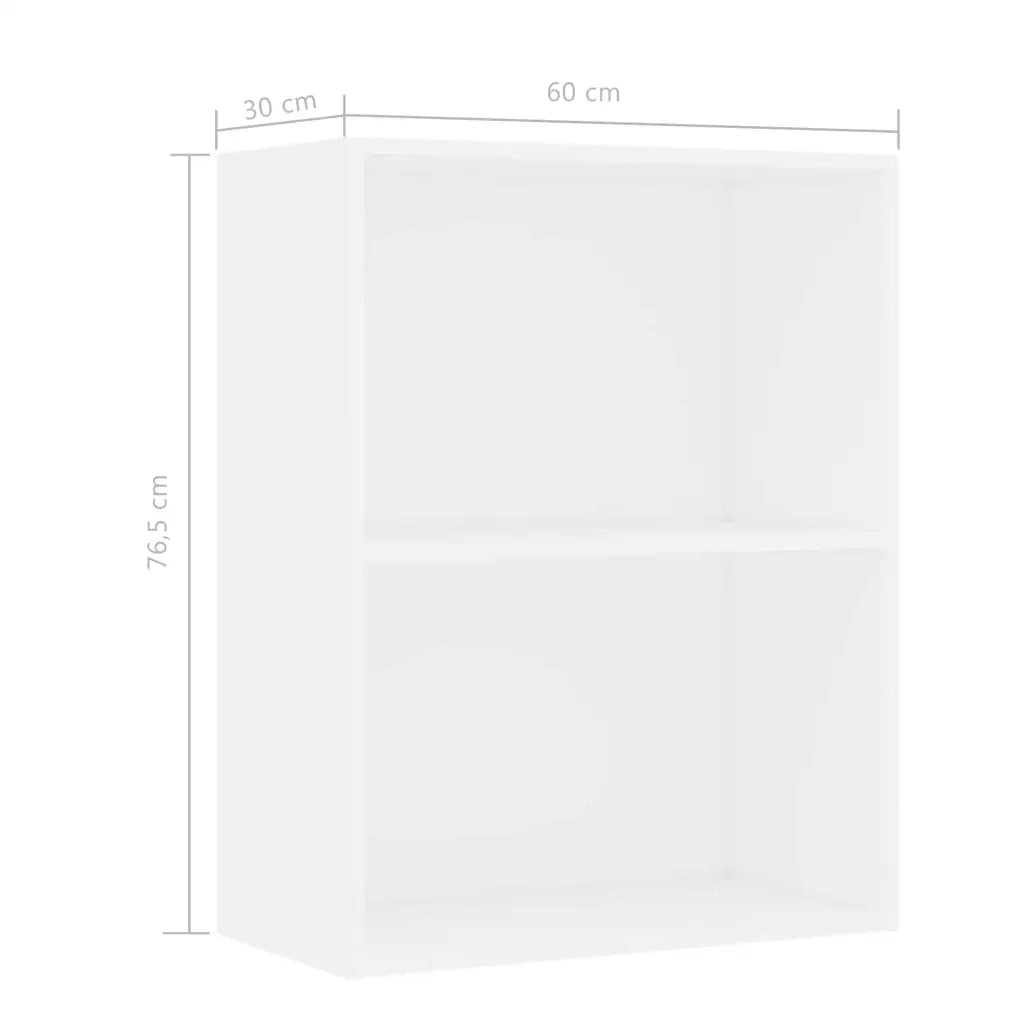 Libreria Bianca 60x30x76,5 cm in Legno Multistrato