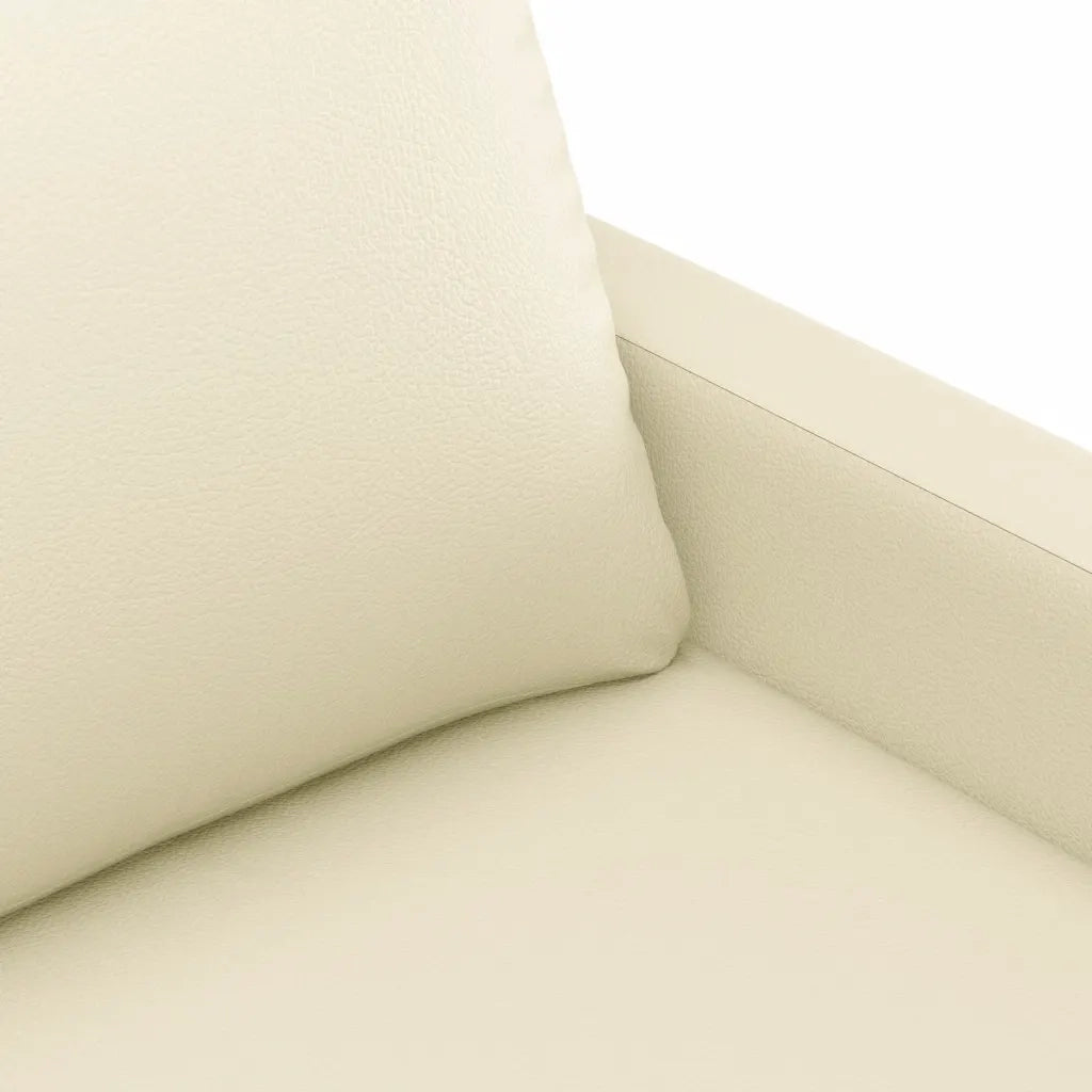Divano | Divano da soggiorno | Sofa a 3 Posti Crema 180 cm in Similpelle