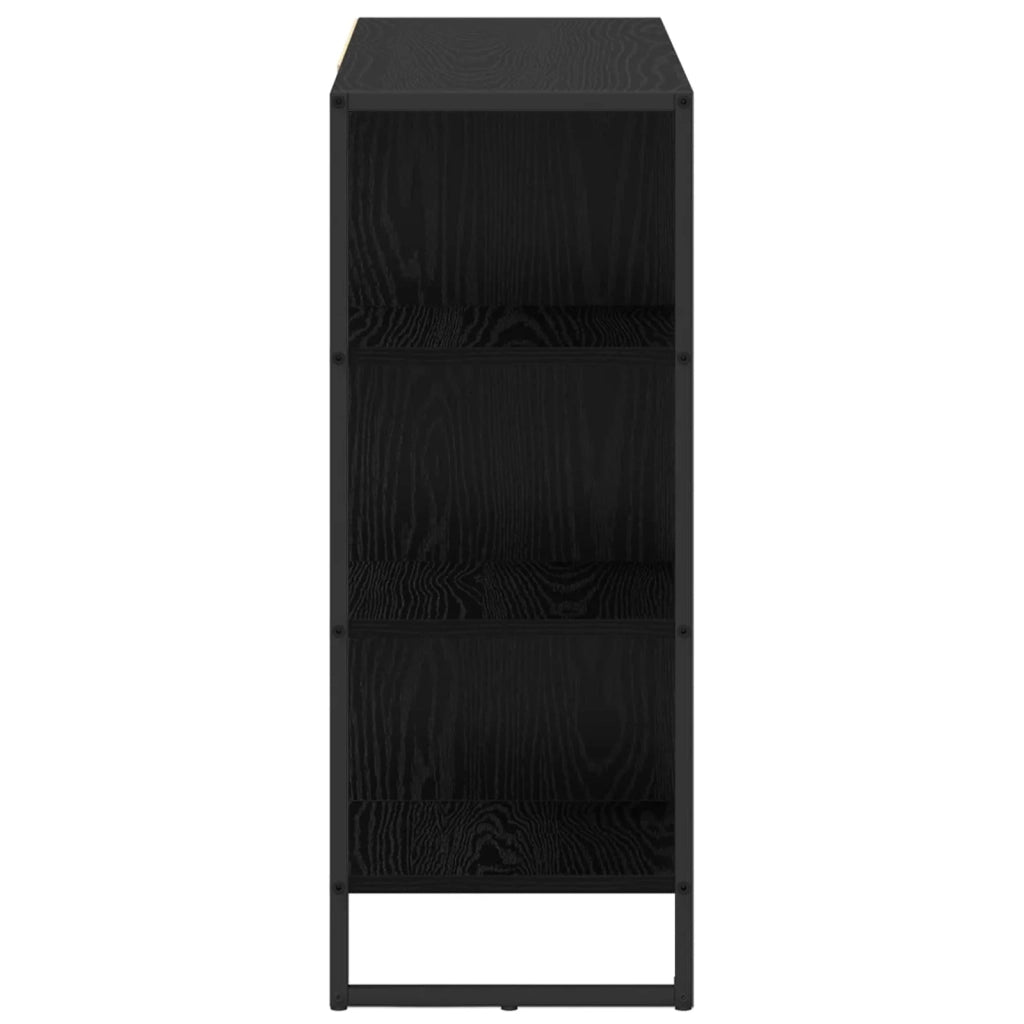 Mobile laterale Rovere Nero 96.5 x 30 x 75 cm Legno multistrato