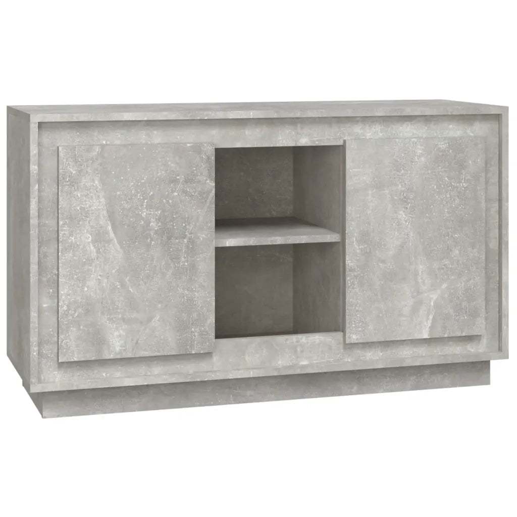 Credenza-Buffet-Armadio da cucina Grigio Cemento 102x35x60 cm in Legno Multistrato