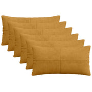 Federa 6 pcs ALMELO Giallo 40 x 80 cm corduroy 914627