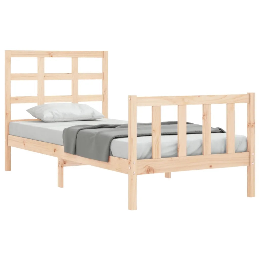 Giroletto senza Materasso-Struttura Letto 90x200 cm in Legno Massello di Pino 233916