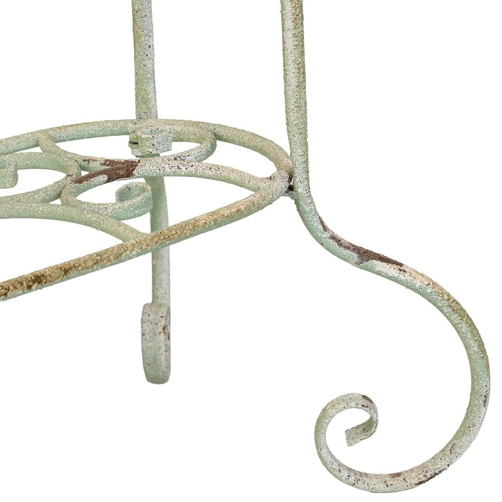 Fioriera in metallo bianco 43,5x34,5x71,5h cm