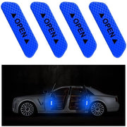 Etichette di sicurezza autodichiaranti 4 pezzi - Adesivi autoadesivi - Riflettenti - Avviso antiblocco - Sicurezza - Materiale PET - Dimensioni 9,2 × 2,5 cm - Etichette di avviso