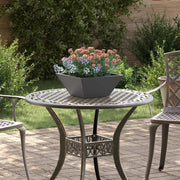Vaso da giardino 5 pcs Nero 35 x 35 x 15 cm 873797