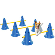 Set Agility per Cani ¨C Zephmum ¨C 6 Coni 3 Ostacoli Borsa Trasporto