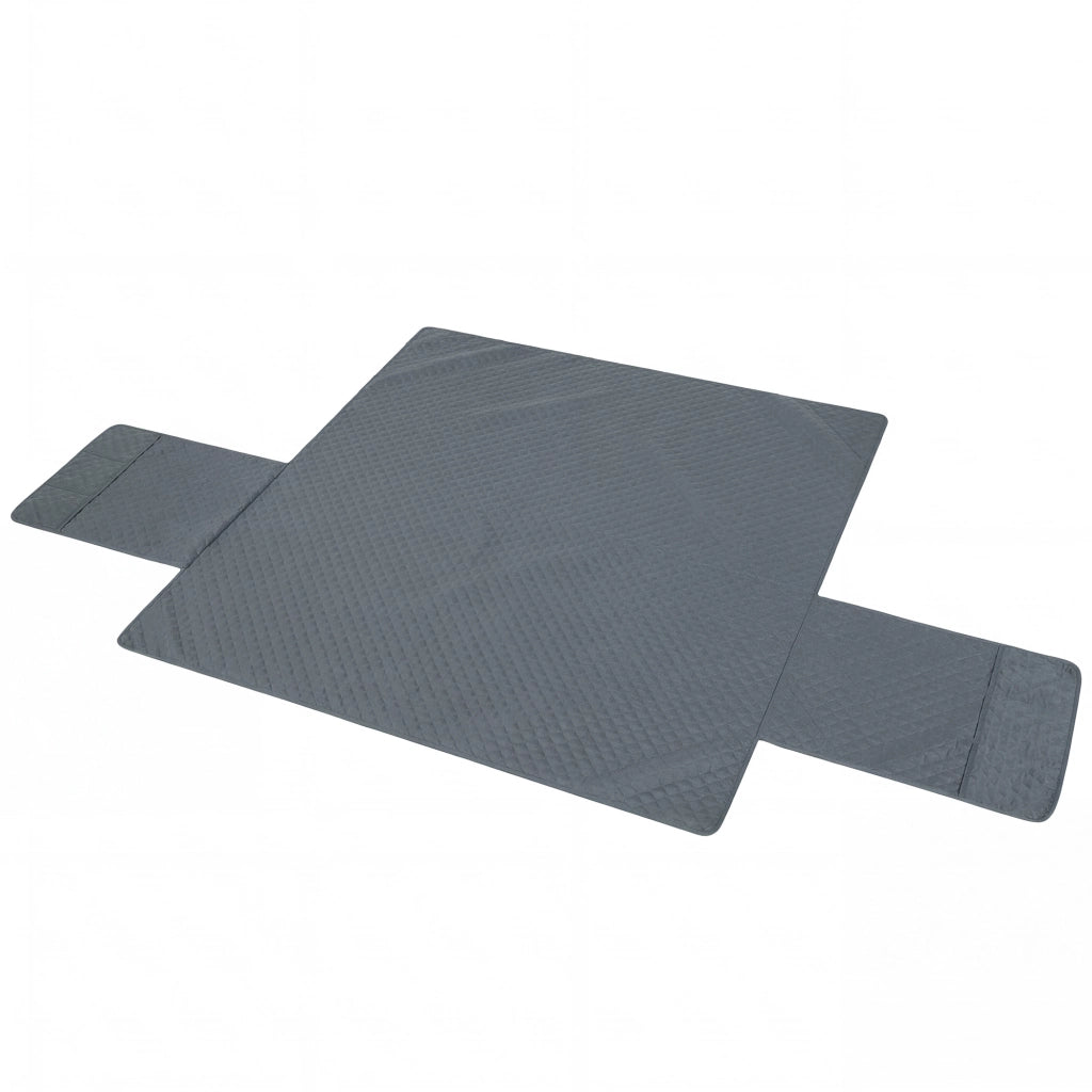Copridivano 3 Posti Impermeabile Antiscivolo con Tasche ¨C zephmum ¨C Grigio