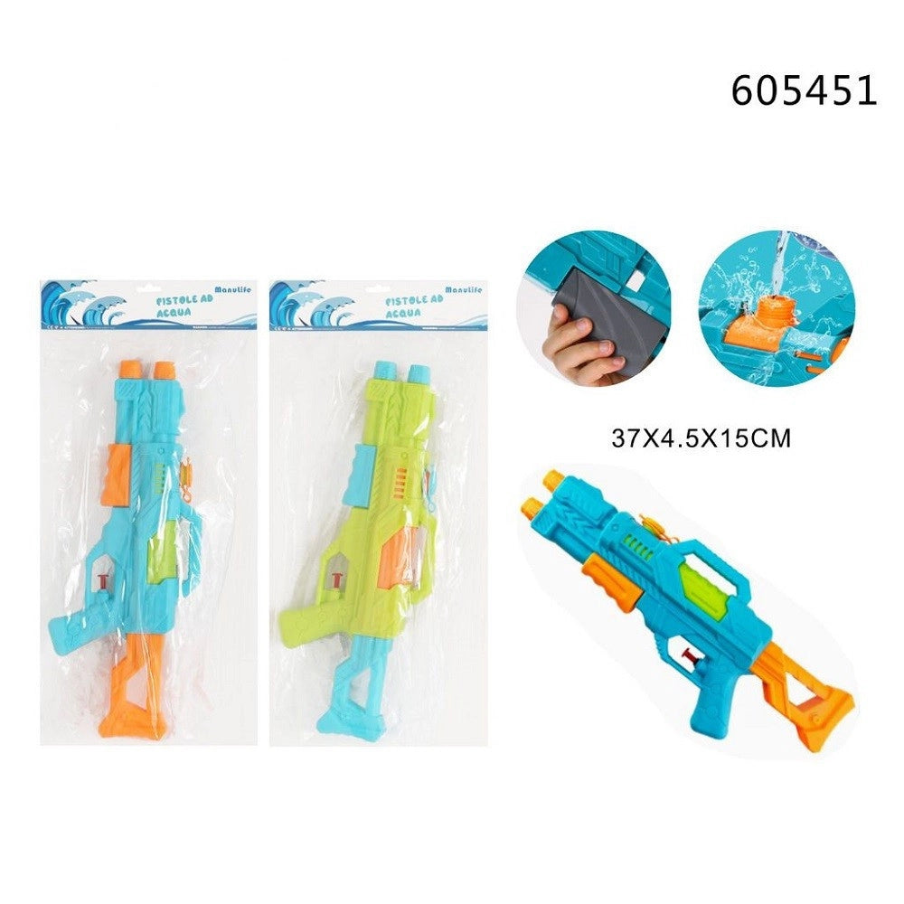 Trade Shop - Pistola Ad Acqua Con Serbatoio 37x4.5x15cm Gioco Bambini Estate Assortiti 605451 -