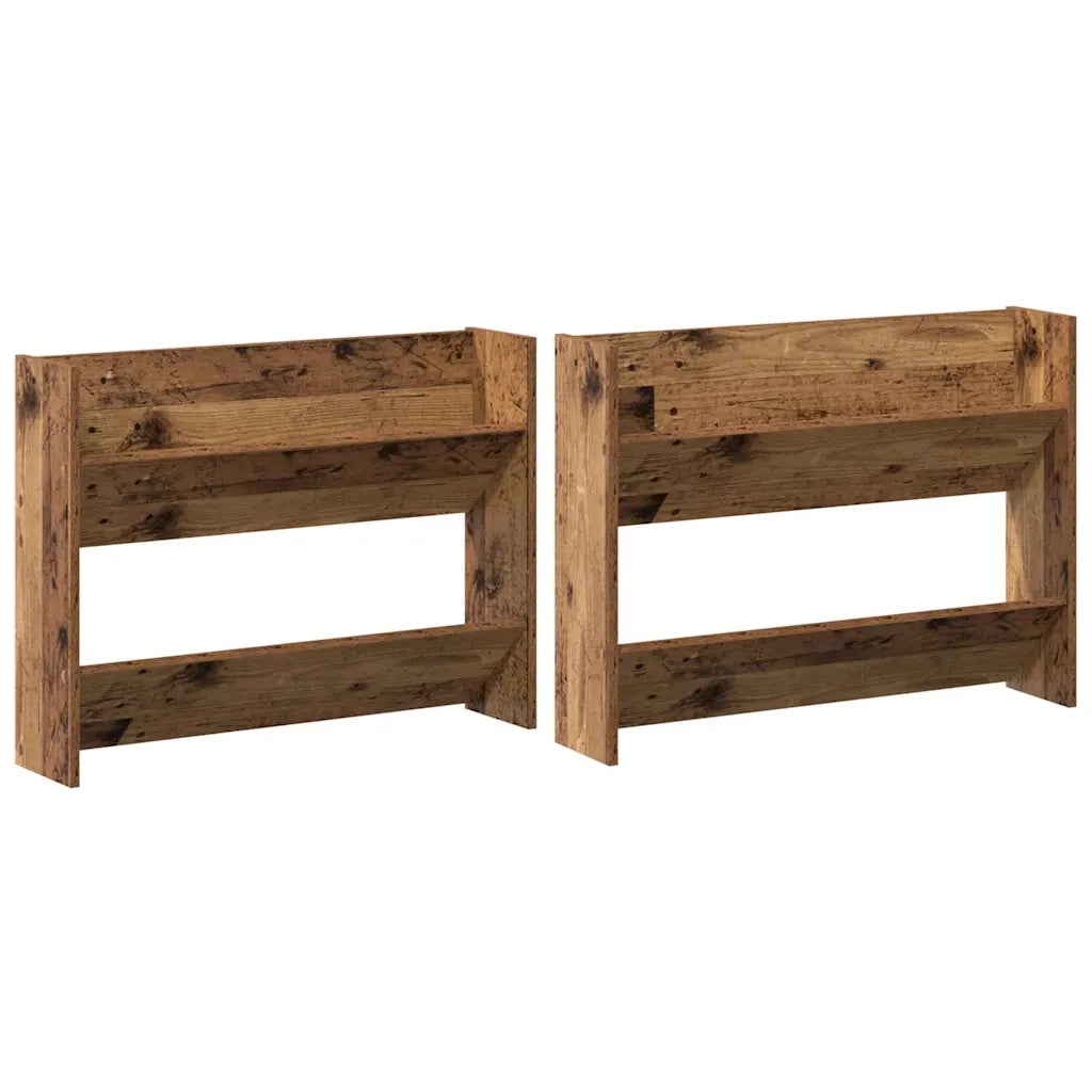 Mobile per scarpe 2 pz-Set di 2 Scarpiera Legno vecchio 80 x 18 x 60 cm