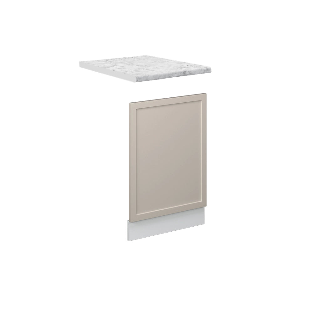 Pannello frontale Fame-Line GrigioBeige/Bianco 45 cm, PL Marmo Vicco