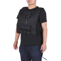 Gilet Zavorrato da 20 kg regolabile, in Tessuto Oxford e Acciaio, 36x52 cm, Nero