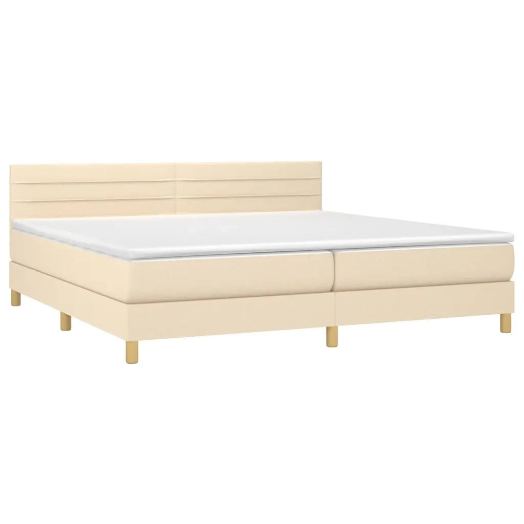 Giroletto a Molle con Materasso Crema 200x200 cm in Tessuto cod mxl 61244
