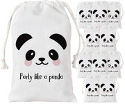 Decorazioni per Festa di Compleanno - Set di 12 Sacchetti Panda - Decorazioni per Festa di Nascita - 5 x 8 Pollici - Sacchetti per Caramelle - 12 pezzi