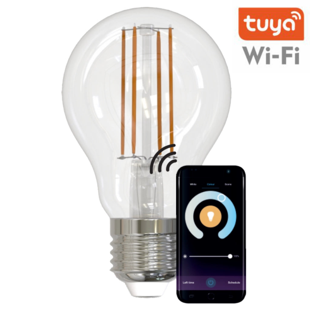 Lampadina LED WiFi Tuya Filament E27 7W 806lm CCT
