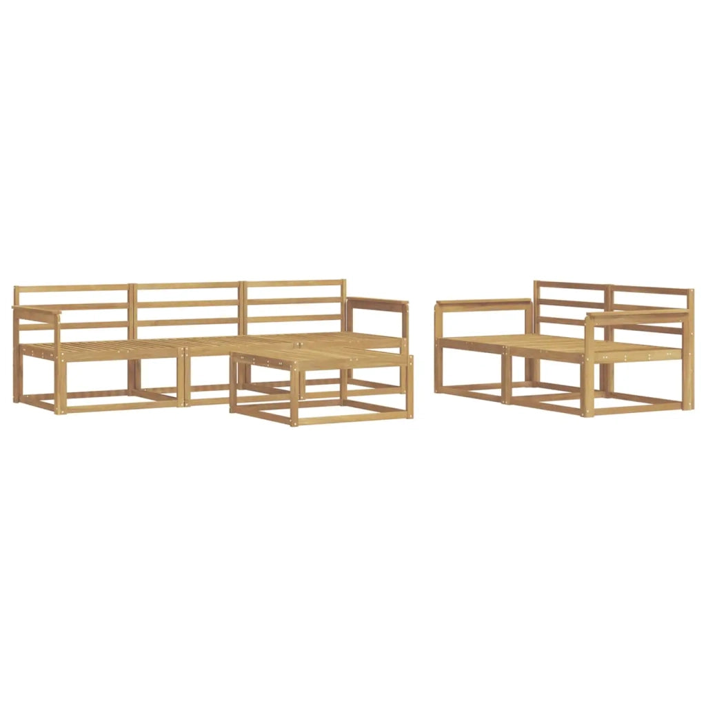 Set di divani da esterno 6 pcs Bianco 3386048