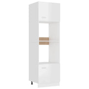 Mobile Microonde Bianco Lucido 60x57x207 cm Legno Multistratocod mxl 73074