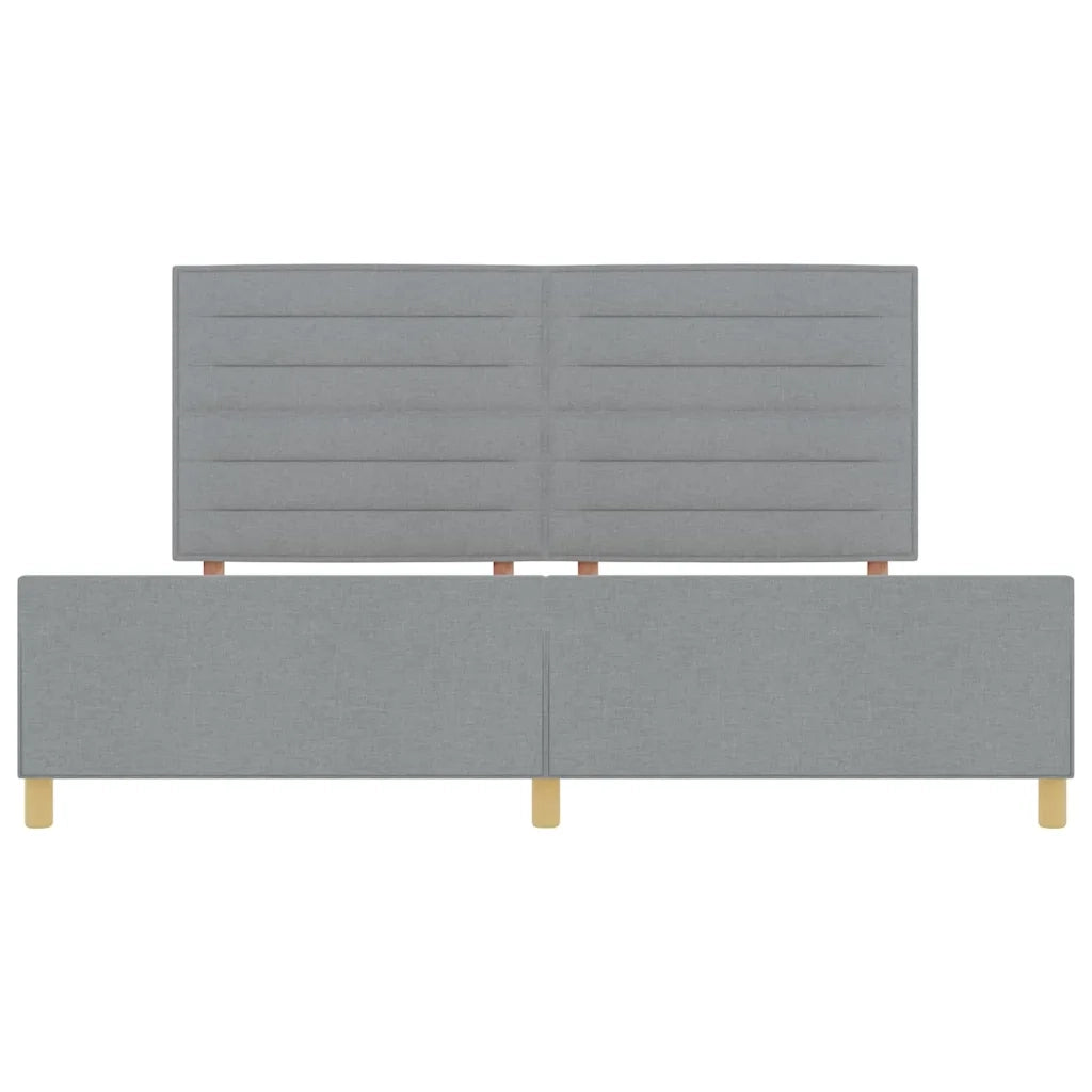 Struttura del letto Grigio chiaro 200 x 200 cm Tessuto 3344676
