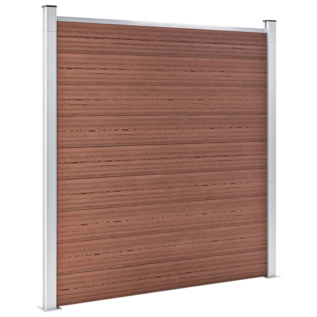 Pannelli Recinzione 6 Quadrati 1 Inclinato 1138x186cm Marrone