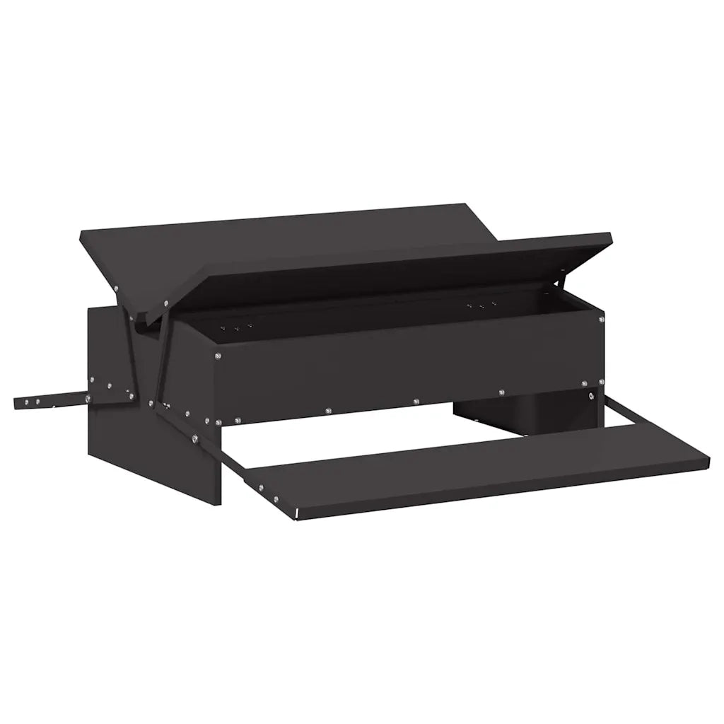 Mangiatore a Pedale per Pollo Nero 75 x 53 x 20,5 cm CFW2994317