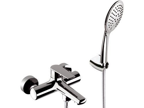 Rubinetto per vasca con kit doccia e flessibile cm 150, serie vanity