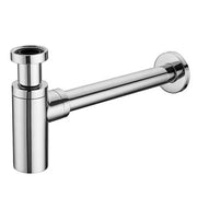 Sifone a bottiglia lavandino scarico 1" 1/4 lavabo cromato con rosone Art.69374