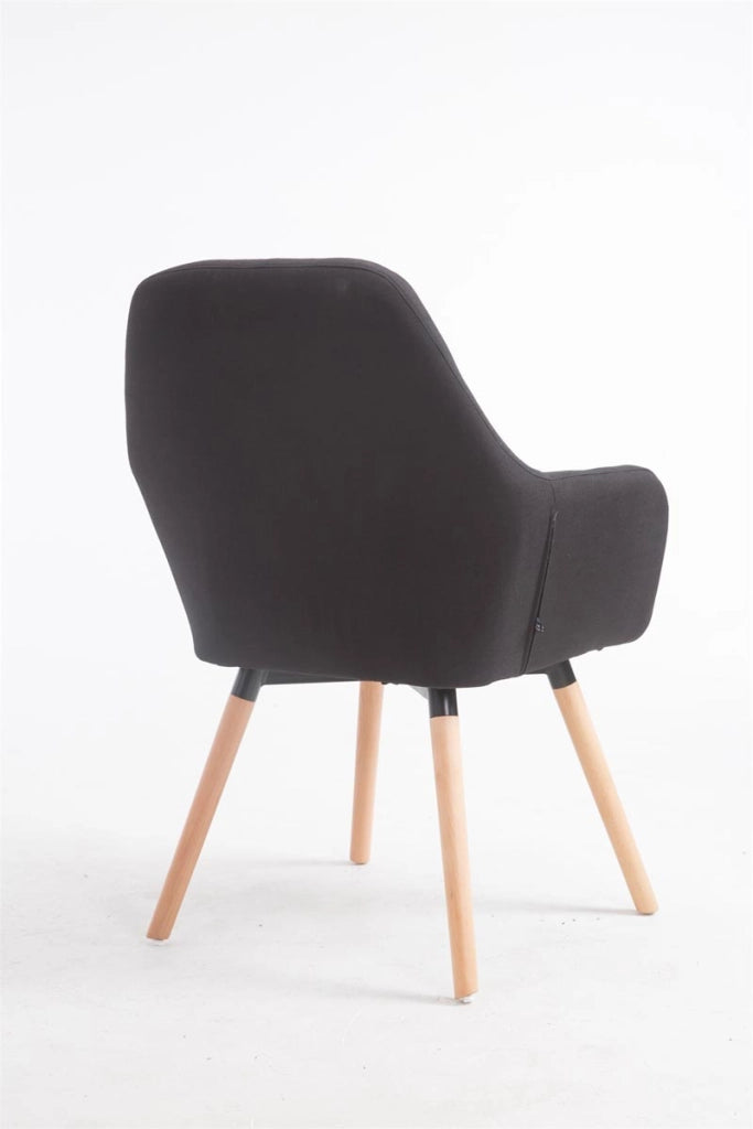 Poltroncina Florian in tessuto nero,natura
