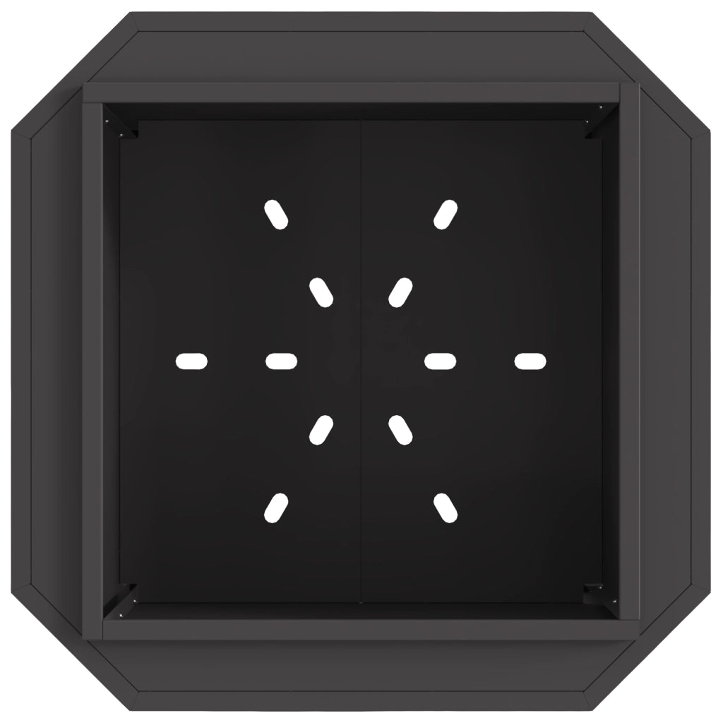 Braciere Senza Fumi Nero 58x58x51 cm Acciaio