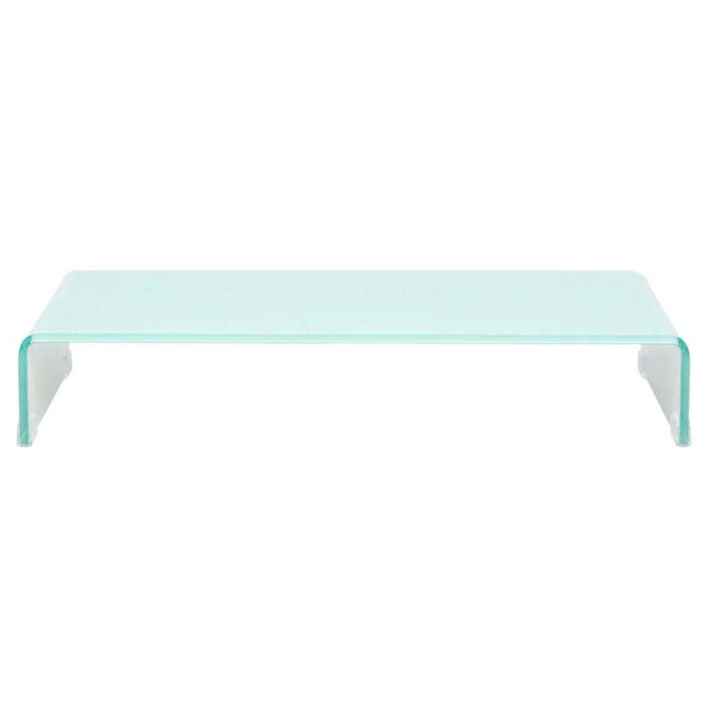 Pratico supporto TV/buffet/supporto per monitor di design per TV in vetro bianco da 70 cm 2502049