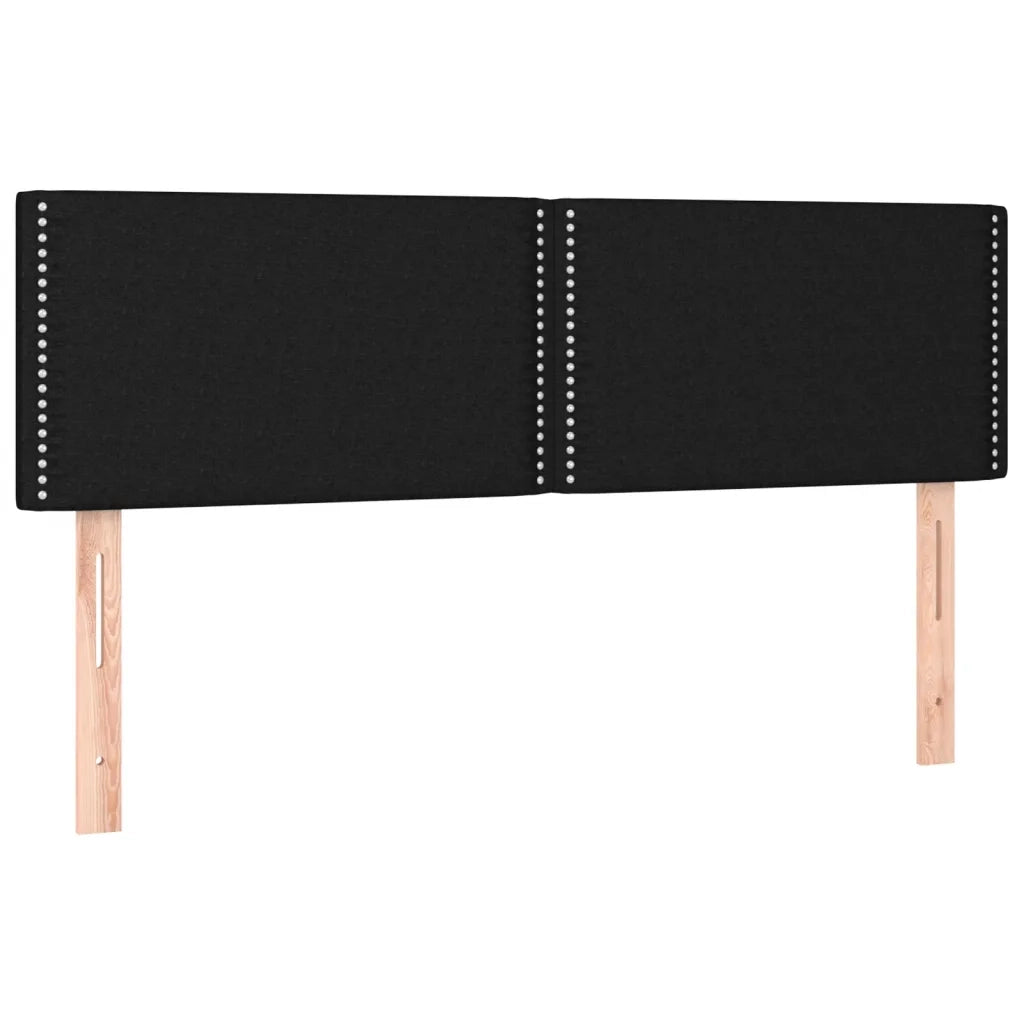 Letto a Molle con Materasso e LED Nero 140x190 cm in Tessuto 3133071
