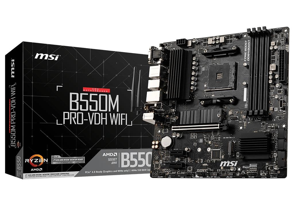 Msi b550m pro-vdh wifi scheda madre amd b550 socket am4 micro atx - MSI7C95-001R