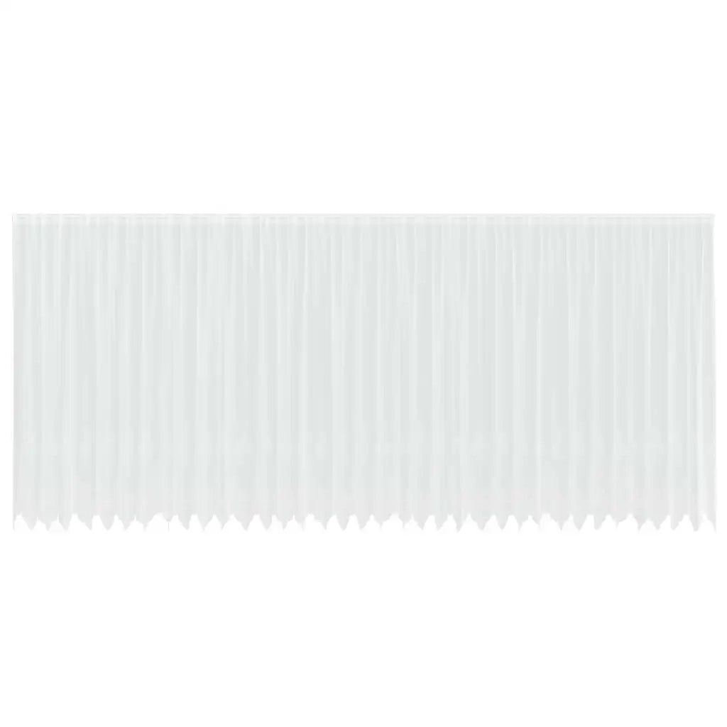 vidaXL Tende con tende Floreale Bianco Poliestere
