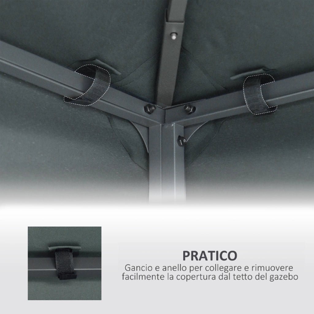 Tetto Gazebo 3x3m ¨C zephmum ¨C Grigio Antracite