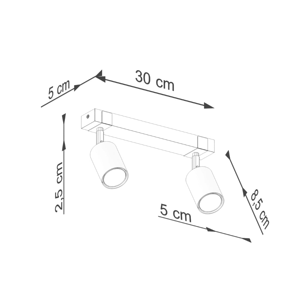 Lampada da soffitto FAGER 2 nero