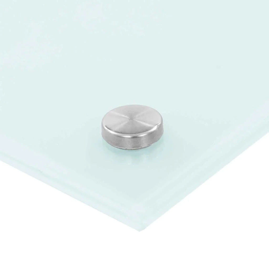 Set di 2 paraschizzi moderni per cucina 90 x 50 cm design elegante resistente al calore vetro temperato bianco 02_0056218