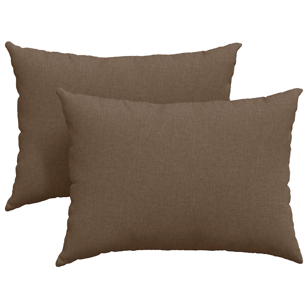 Cuscini da Divano 2 pz | Cuscini per sedie Marrone 70 x 50 cm Tessuto