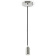 Trade Shop - Pendente In Acciaio Nero A Soffitto Cromato Portalampada Lampada Moderno Design -