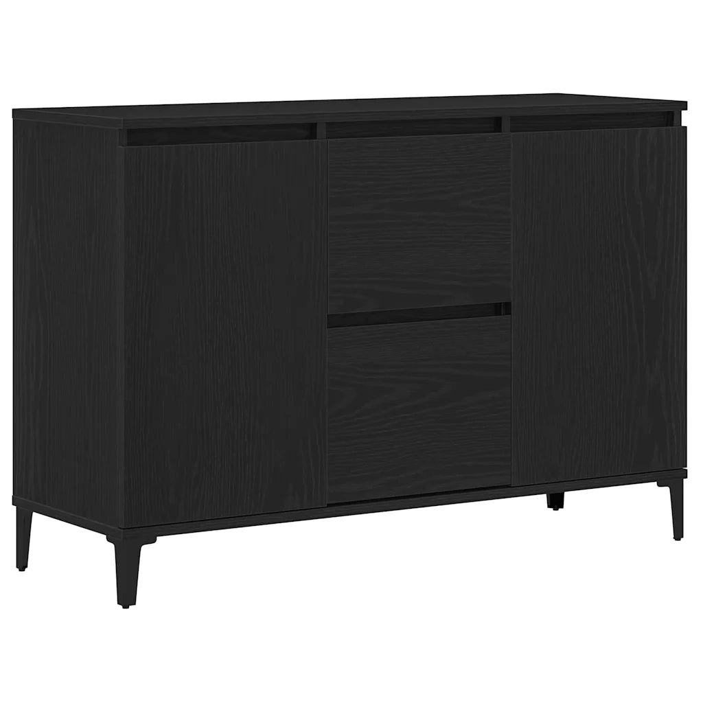 Credenza-Buffet-Armadio da cucina Rovere Nero 104 x 35 x 70 cm Legno multistrato